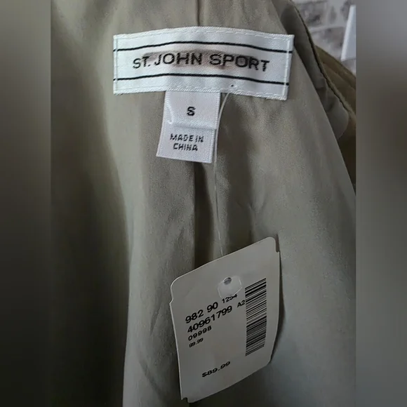 St. John Sport NWT Suede & Wool Jacket Size S - Picture 8 of 9